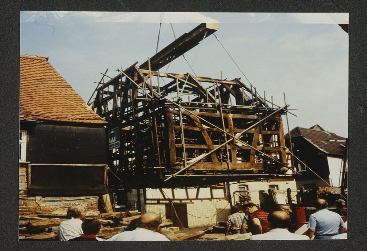 Sanierung Quartier Zanggasse 1988. Foto: Edwin Wirth.