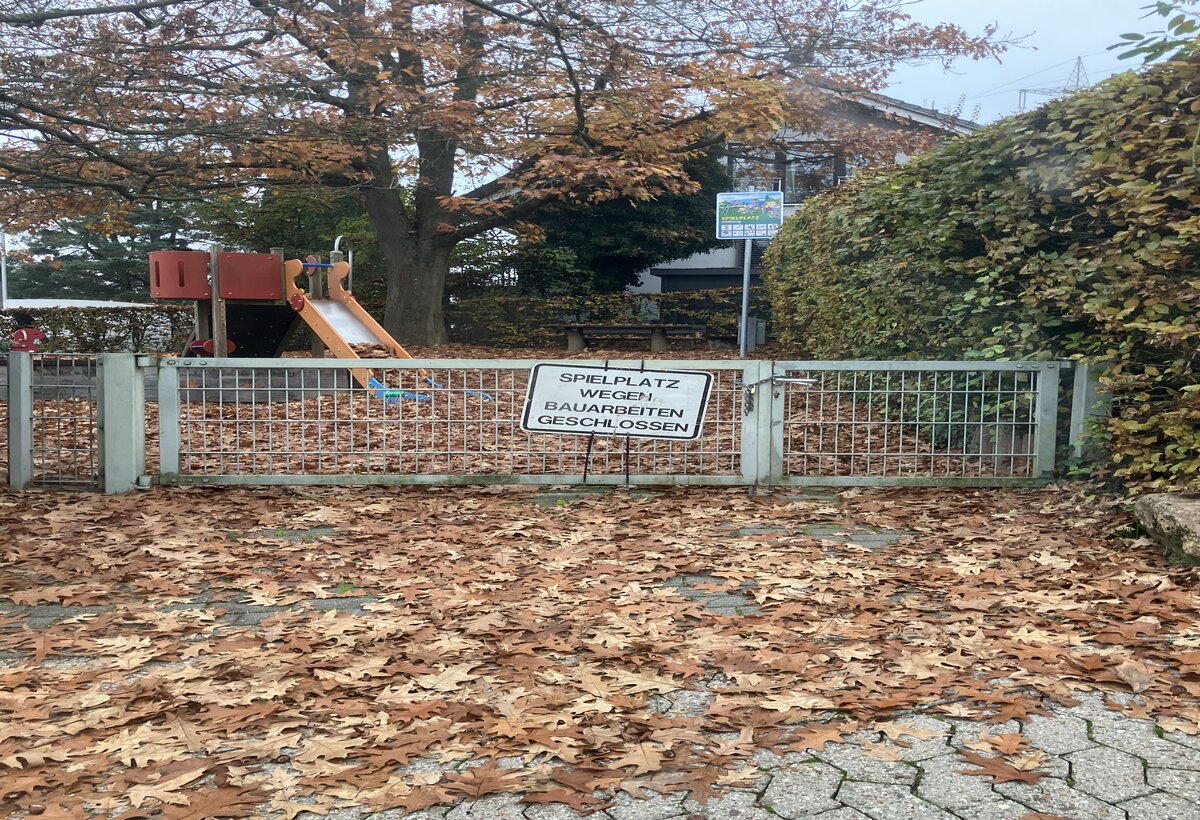 Der Spielplatz musste vorübergehend geschlossen werden