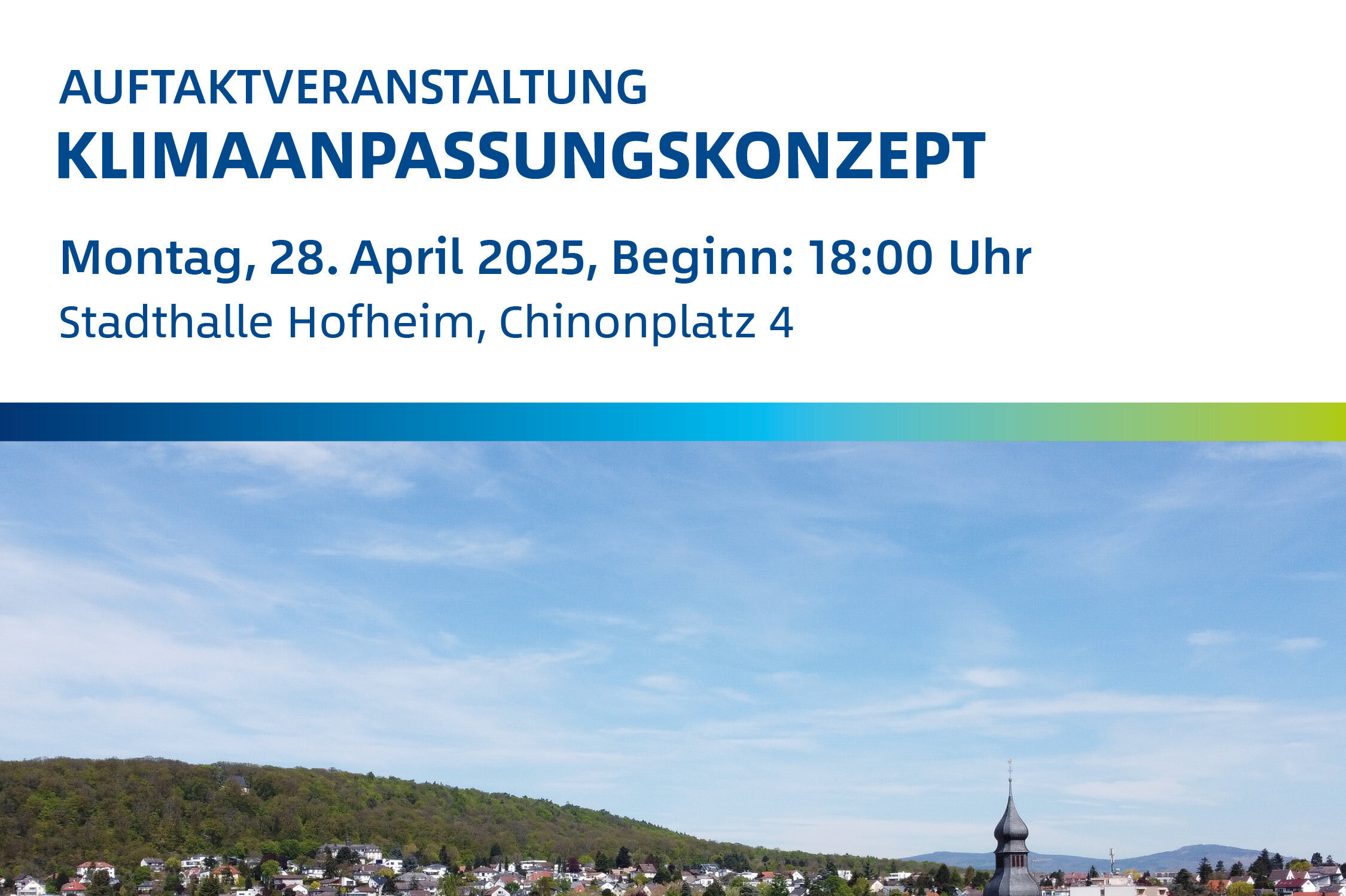 Plakat zur Auftaktveranstaltung Klimaanpassungskonzept Klimaschutz