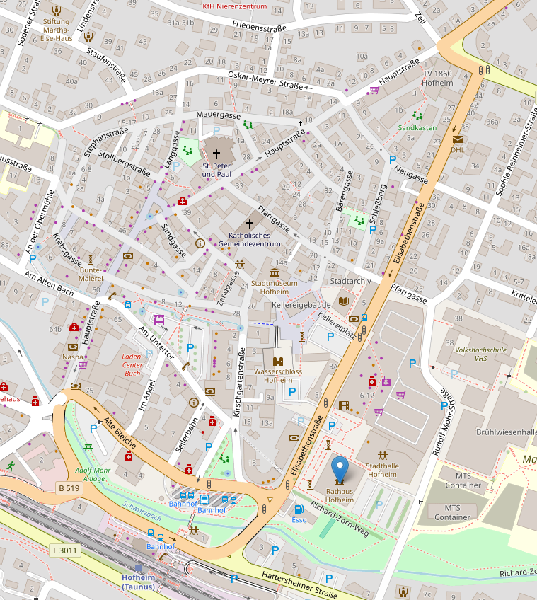 Hofheim Altstadtplan